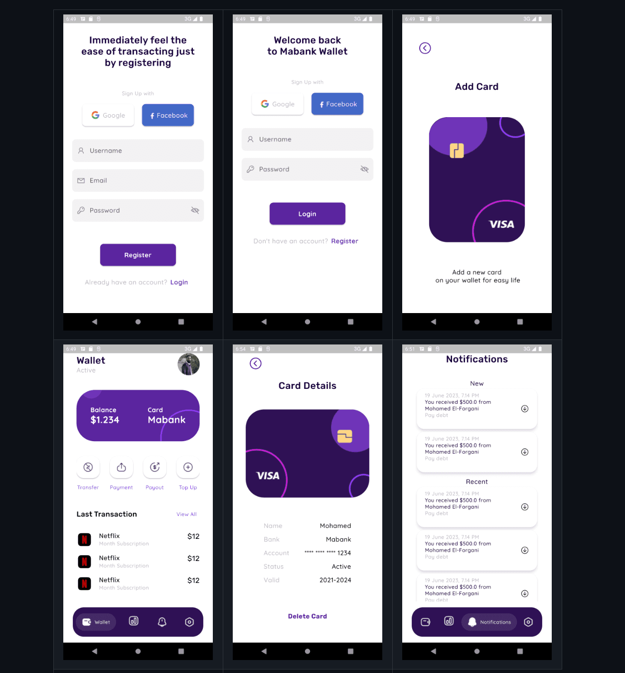Wallet App UI